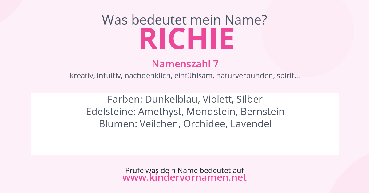 Was bedeutet der Name Richie?