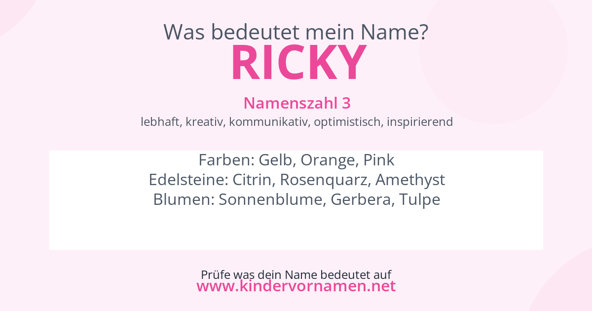 Was bedeutet der Name Ricky?