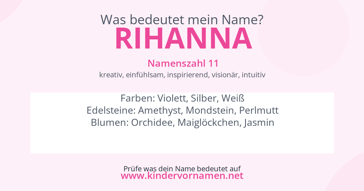 Was bedeutet der Name Rihanna?