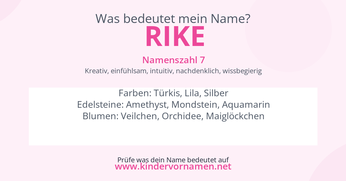 Was bedeutet der Name Rike?