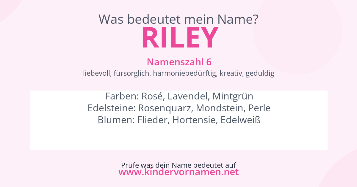 Was bedeutet der Name Riley?