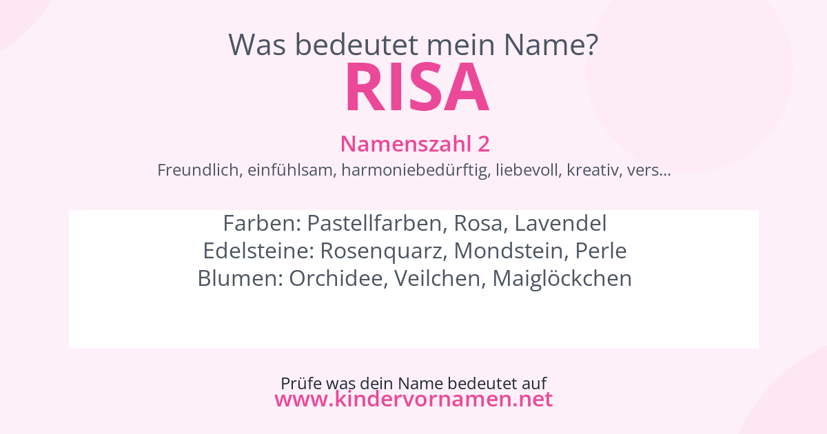 Was bedeutet der Name Risa?