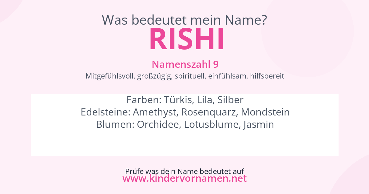 Was bedeutet der Name Rishi?