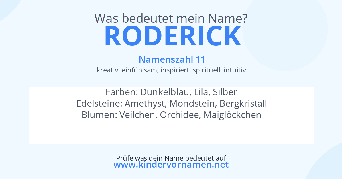 Was bedeutet der Name Roderick?