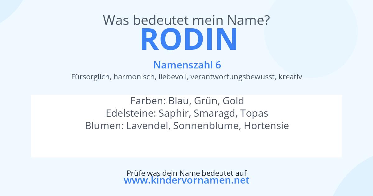 Was bedeutet der Name Rodin?
