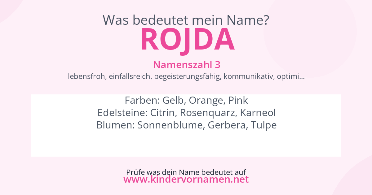 Was bedeutet der Name Rojda?