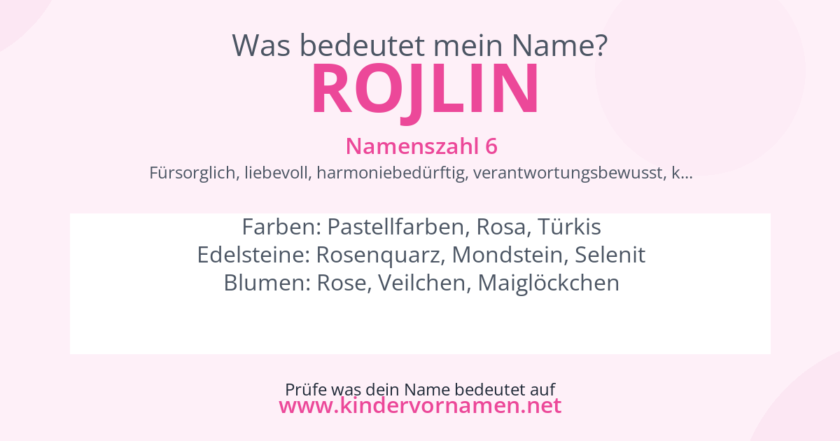 Was bedeutet der Name Rojlin?