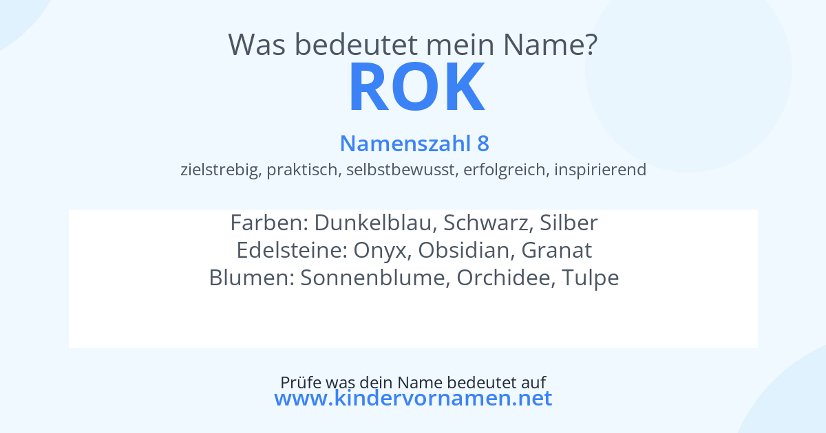 Was bedeutet der Name Rok?