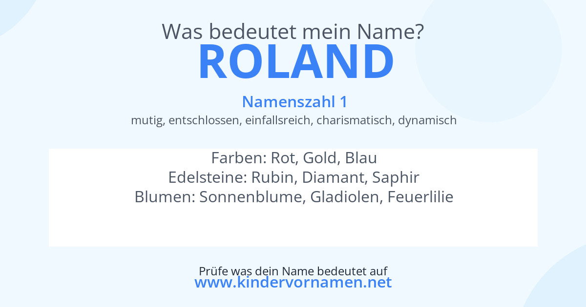 Was bedeutet der Name Roland?