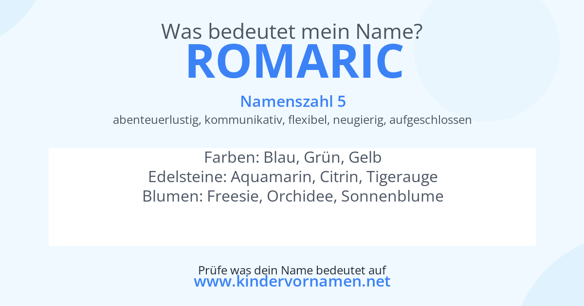 Was bedeutet der Name Romaric?