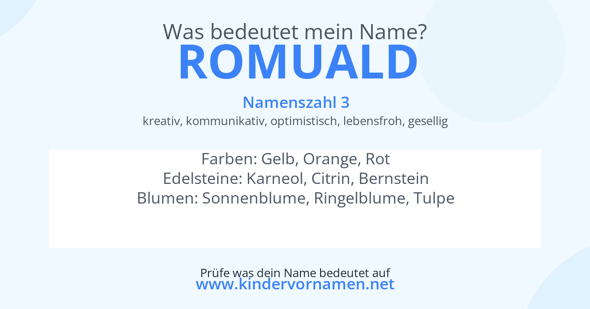 Was bedeutet der Name Romuald?