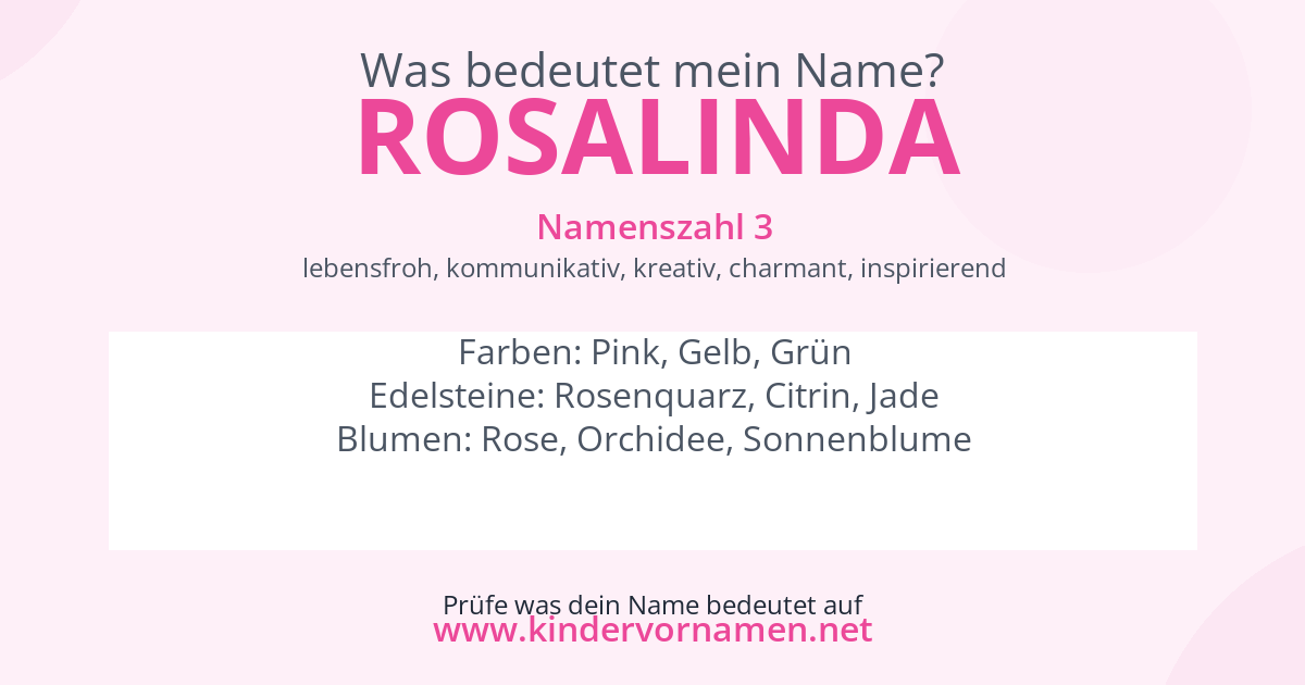 Was bedeutet der Name Rosalinda?