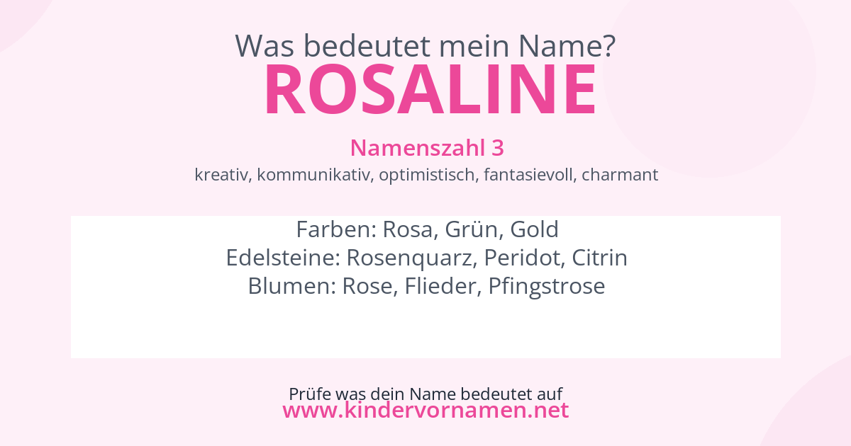 Was bedeutet der Name Rosaline?