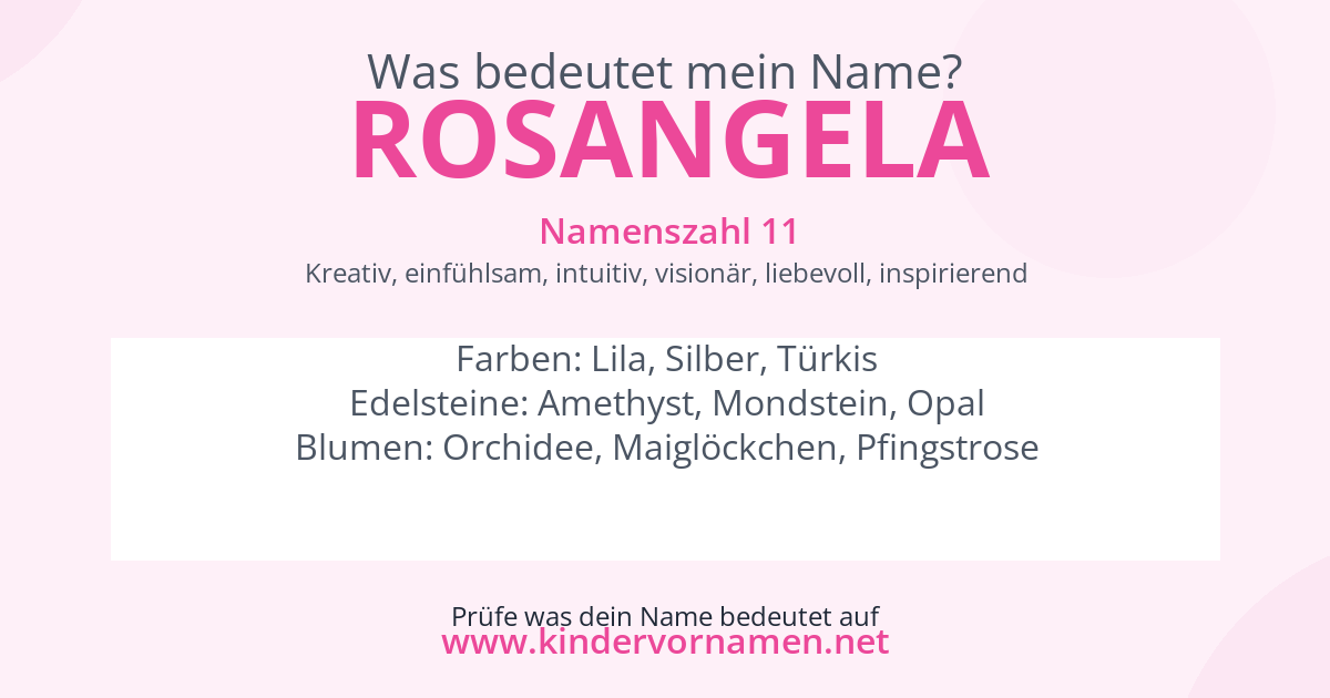 Was bedeutet der Name Rosangela?
