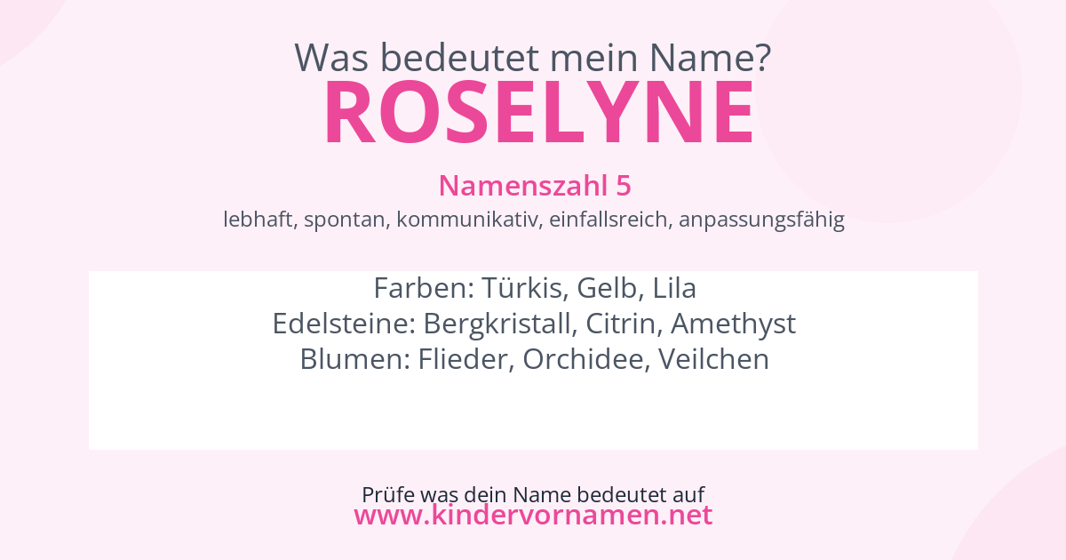 Was bedeutet der Name Roselyne?