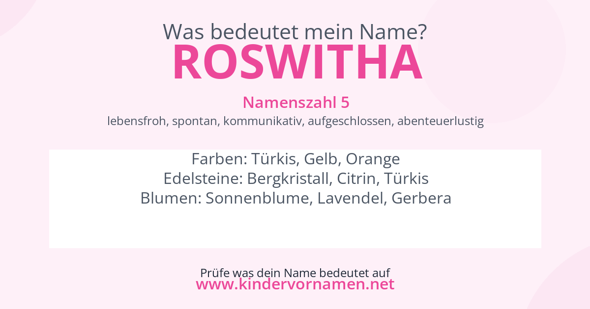 Was bedeutet der Name Roswitha?