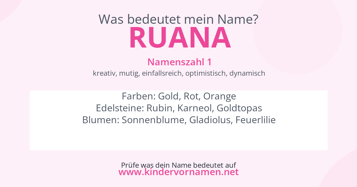 Was bedeutet der Name Ruana?