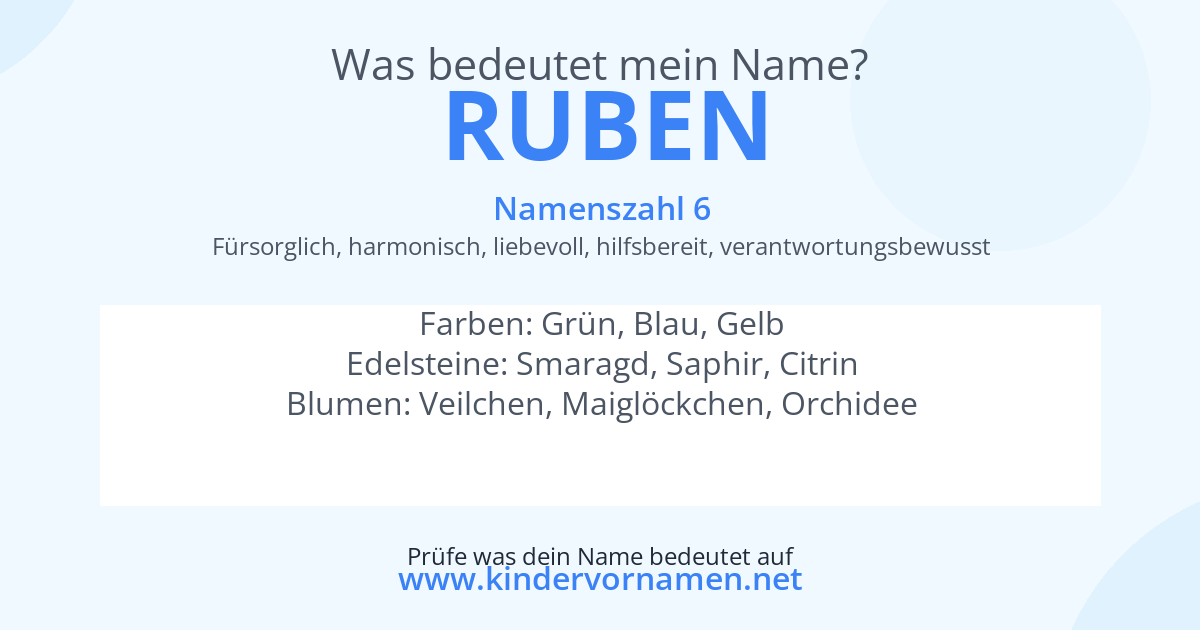 Was bedeutet der Name Ruben?
