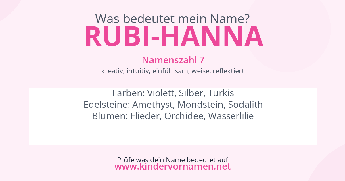 Was bedeutet der Name Rubi-Hanna?