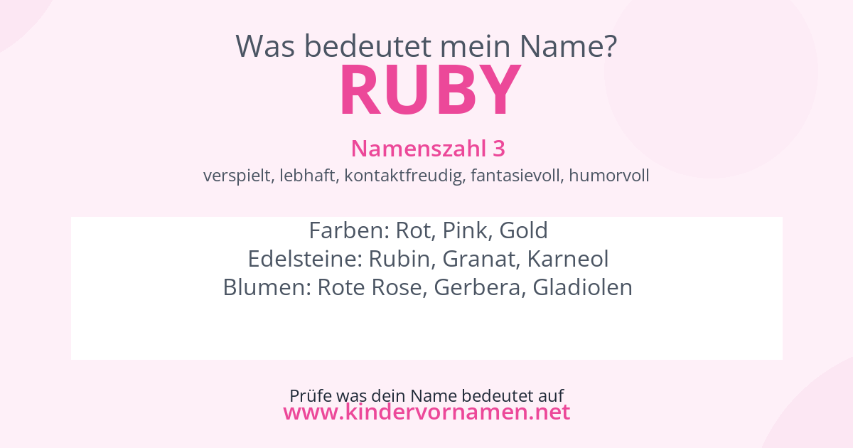Was bedeutet der Name Ruby?