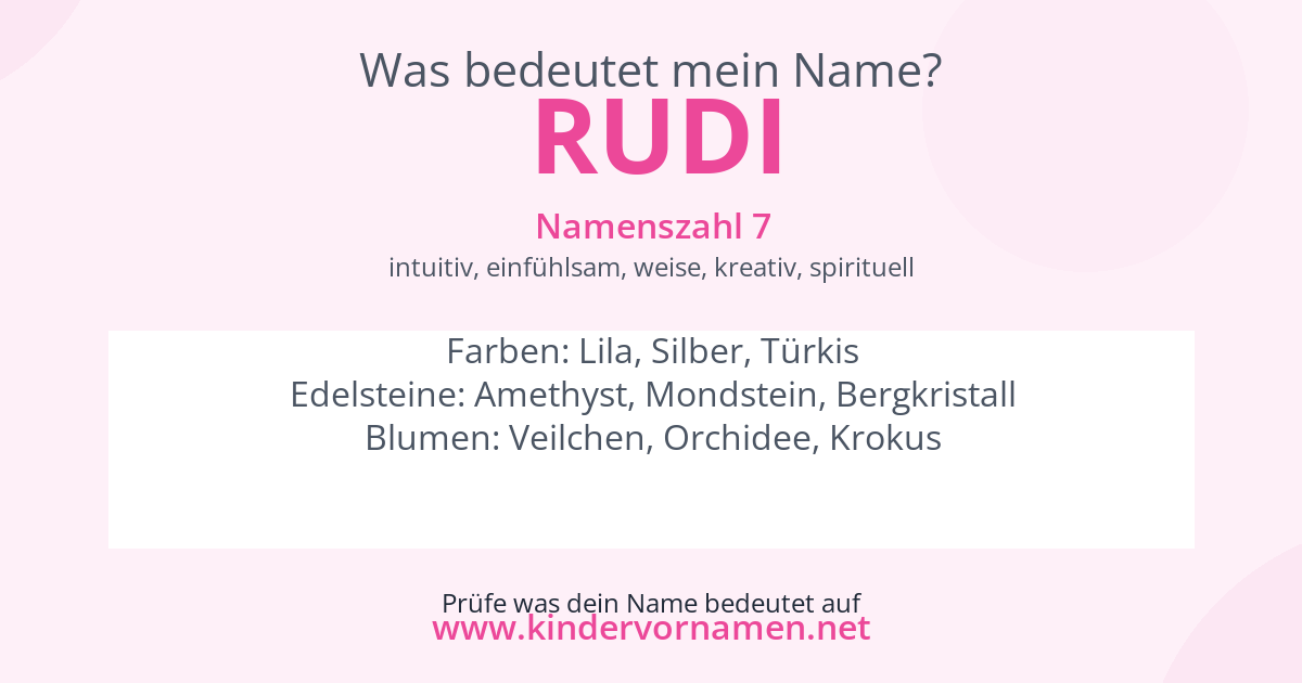 Was bedeutet der Name Rudi?