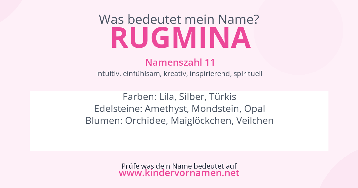 Was bedeutet der Name Rugmina?