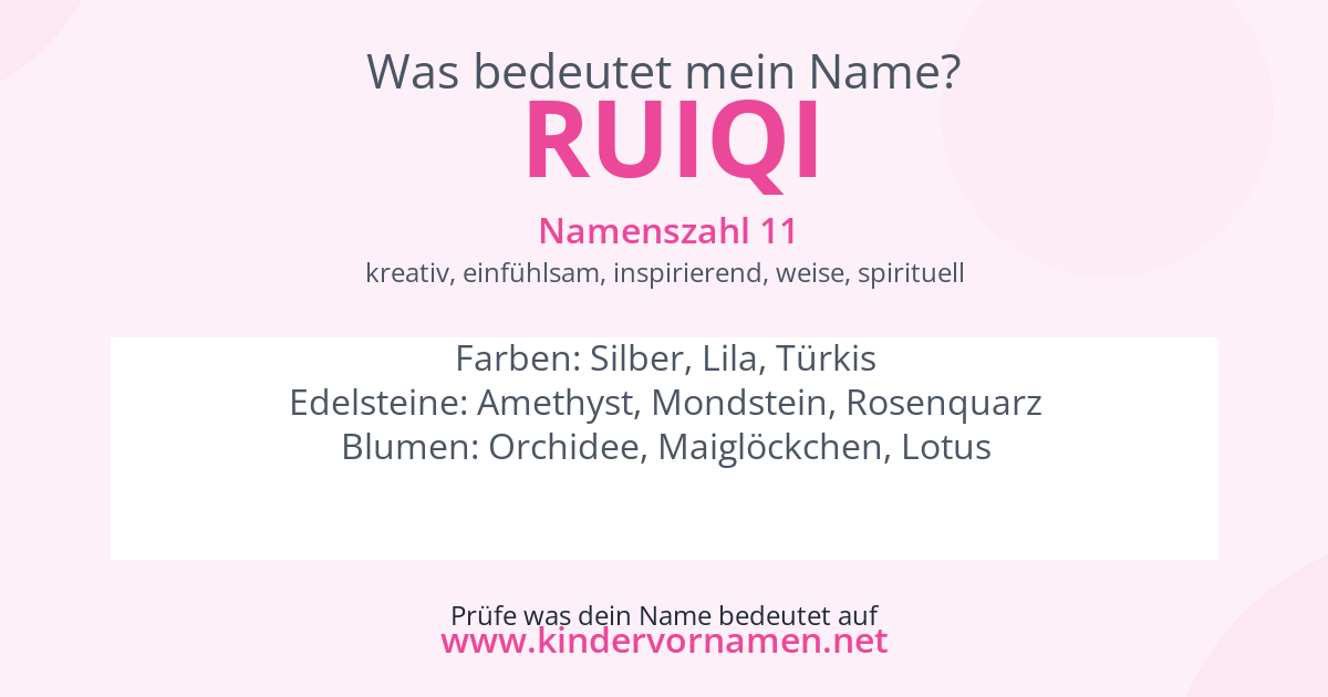 Was bedeutet der Name Ruiqi?
