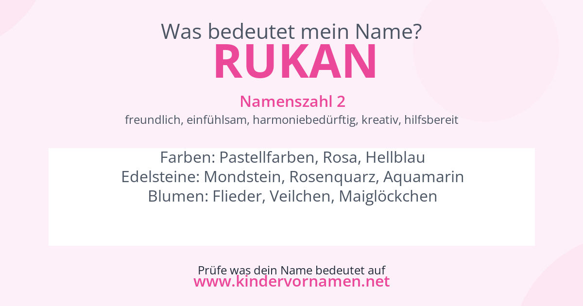 Was bedeutet der Name Rukan?