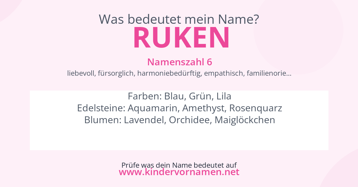 Was bedeutet der Name Ruken?