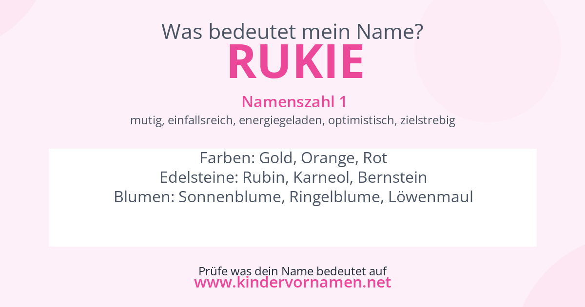 Was bedeutet der Name Rukie?