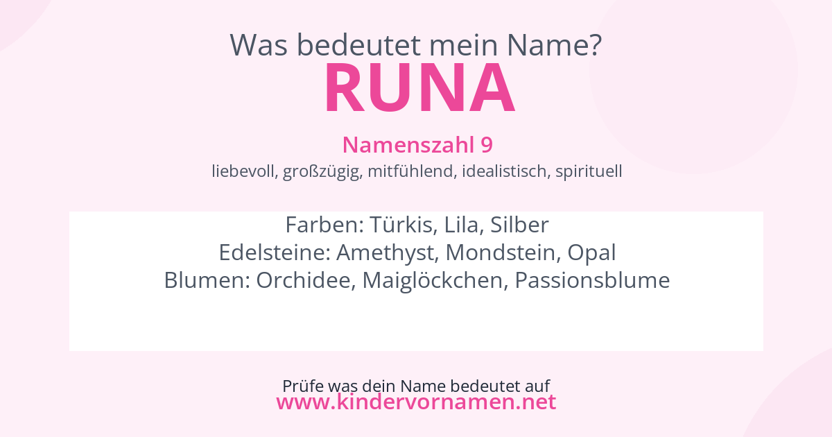Was bedeutet der Name Runa?