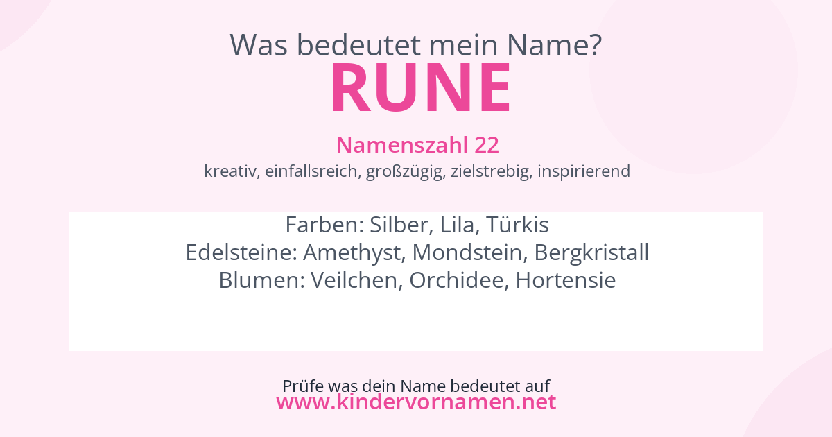 Was bedeutet der Name Rune?