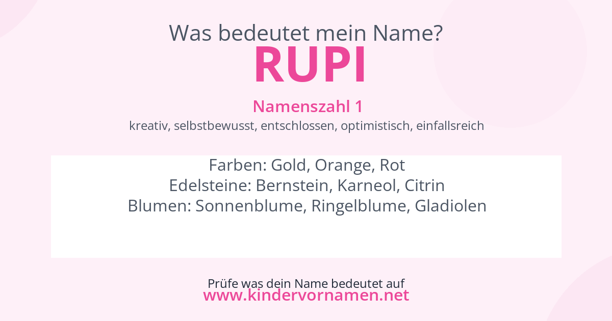 Was bedeutet der Name Rupi?