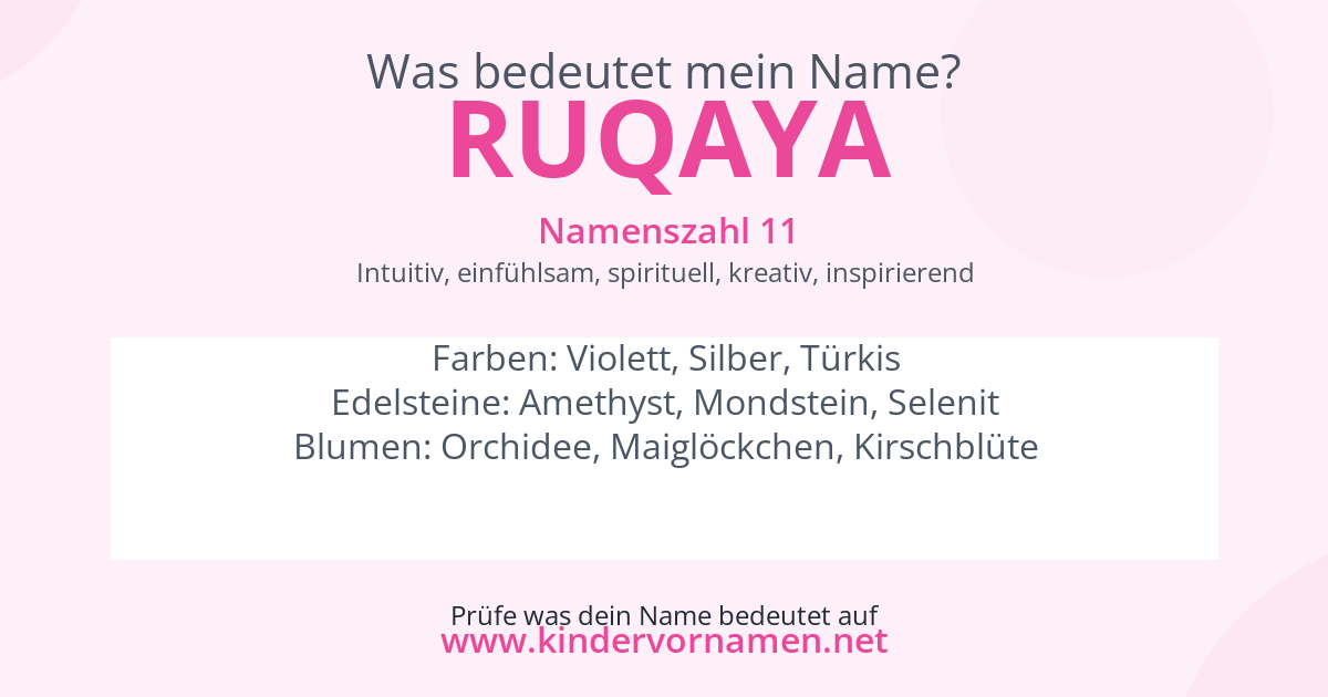 Was bedeutet der Name Ruqaya?
