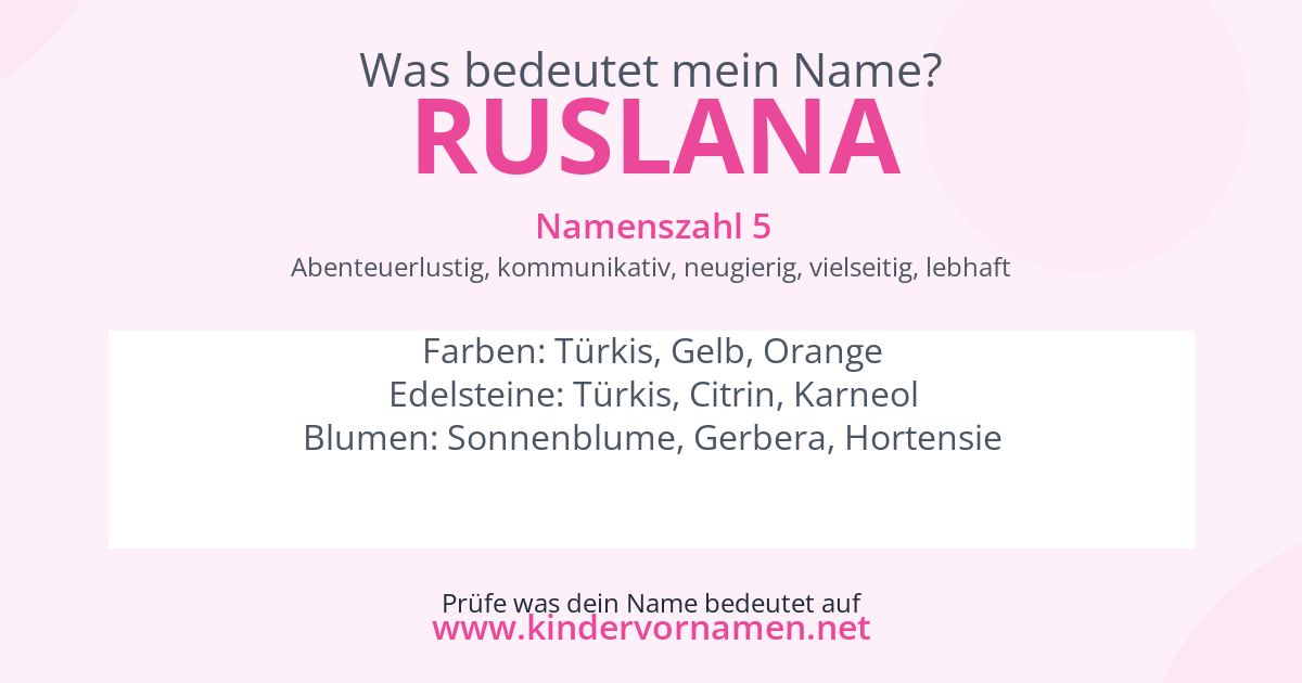 Was bedeutet der Name Ruslana?