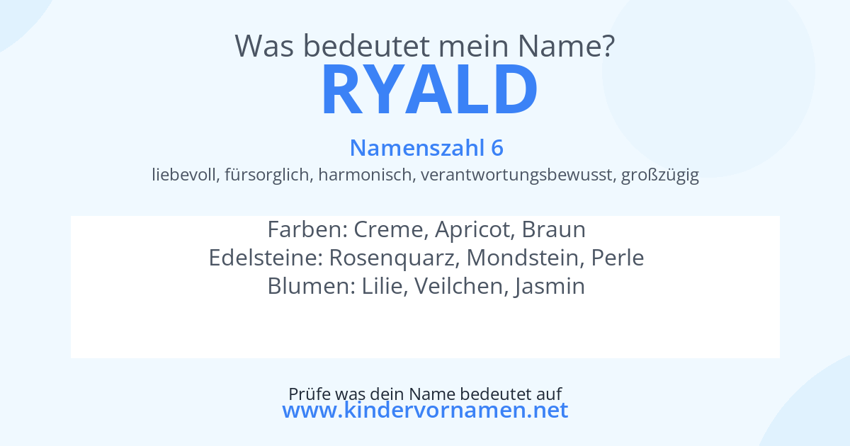 Was bedeutet der Name Ryald?