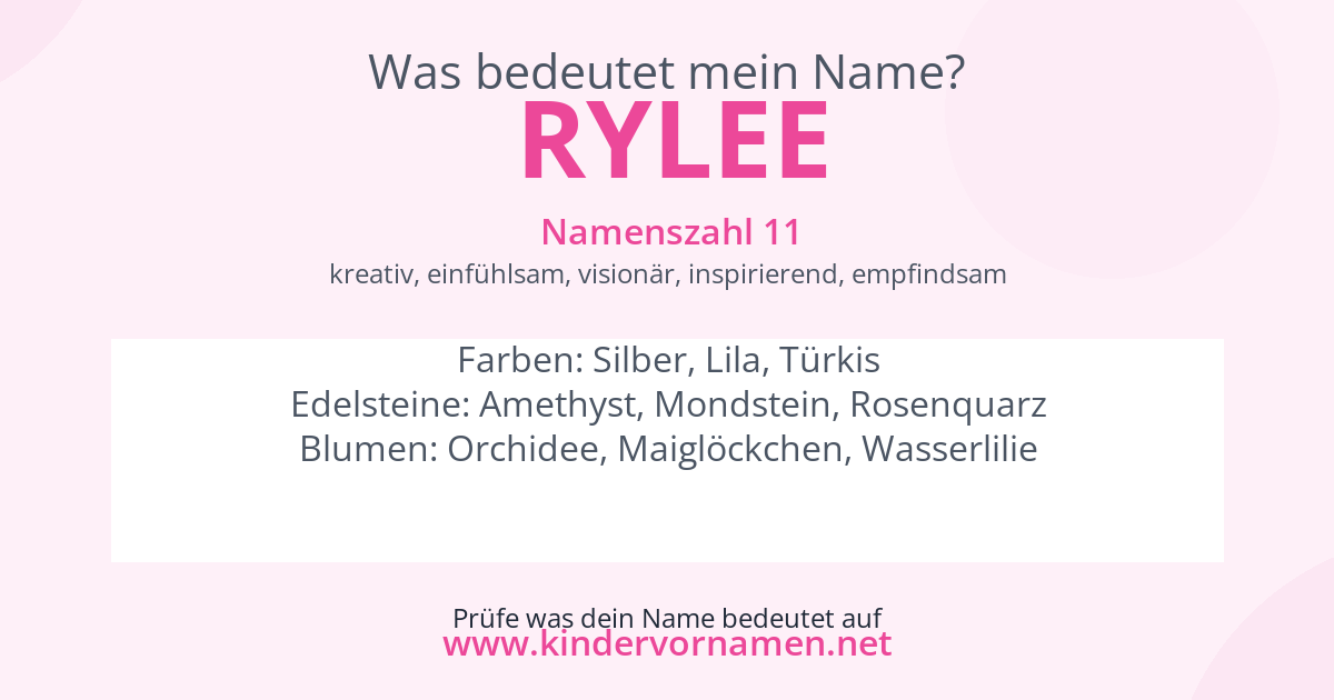Was bedeutet der Name Rylee?