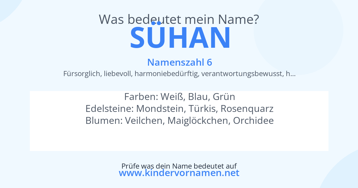 Was bedeutet der Name Sühan?