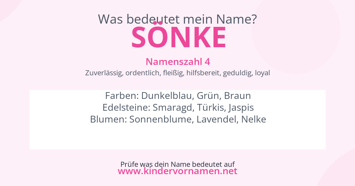 Was bedeutet der Name Sönke?