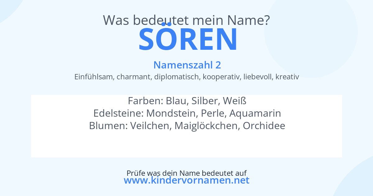 Was bedeutet der Name Sören?