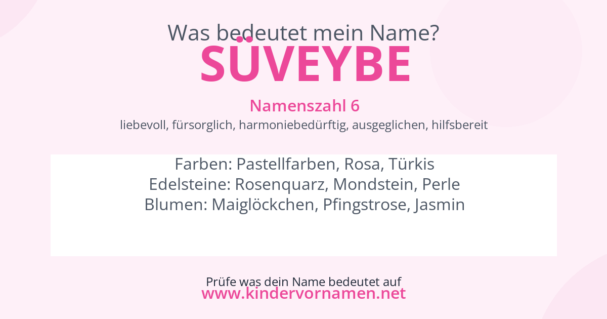 Was bedeutet der Name Süveybe?