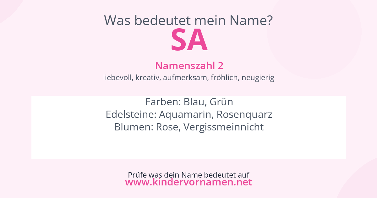 Was bedeutet der Name Sa?