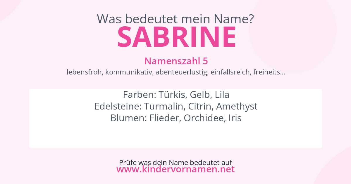 Was bedeutet der Name Sabrine?