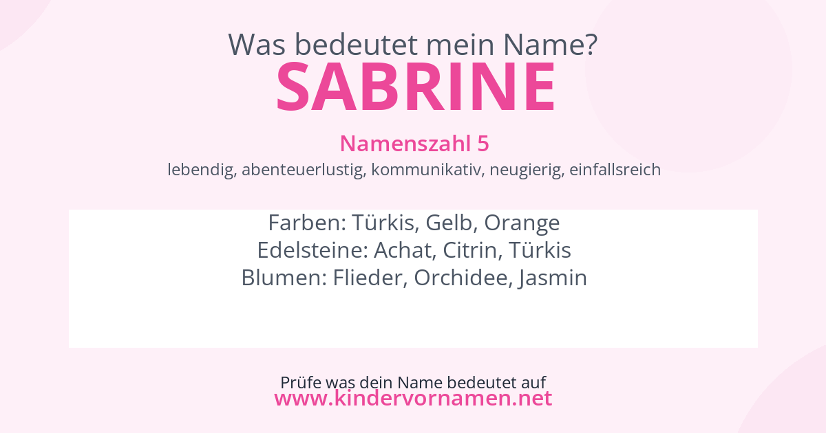 Was bedeutet der Name Sabrine?