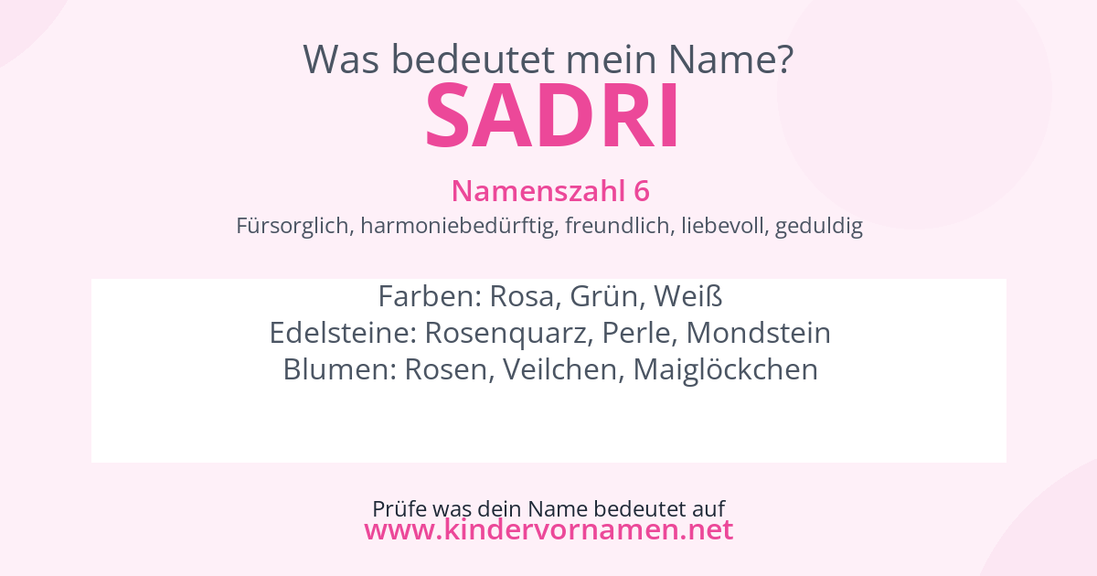 Was bedeutet der Name Sadri?
