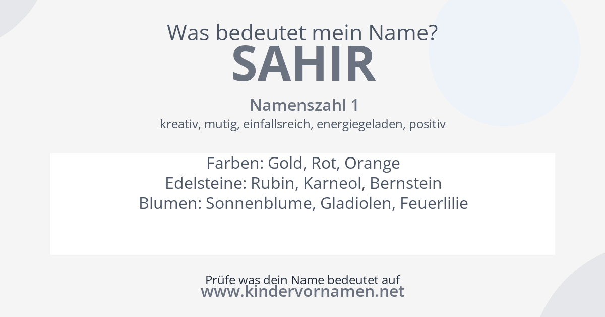 Was bedeutet der Name Sahir?