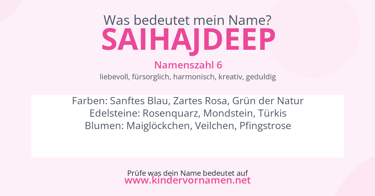 Was bedeutet der Name Saihajdeep?