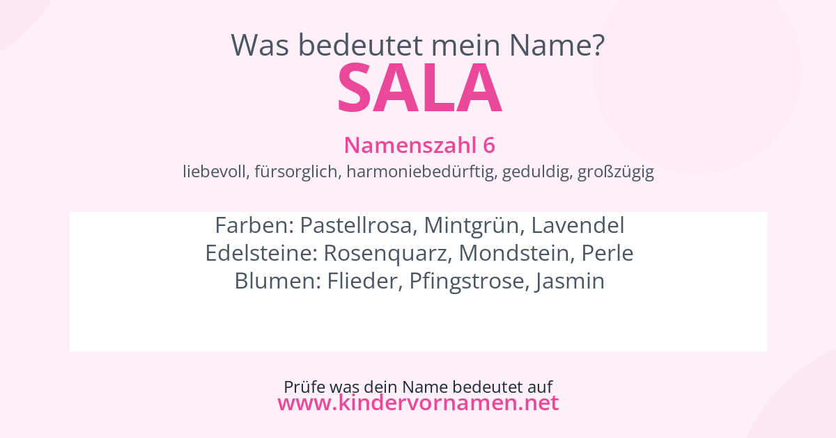 Was bedeutet der Name Sala?