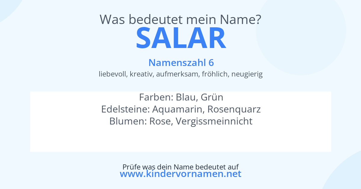 Was bedeutet der Name Salar?
