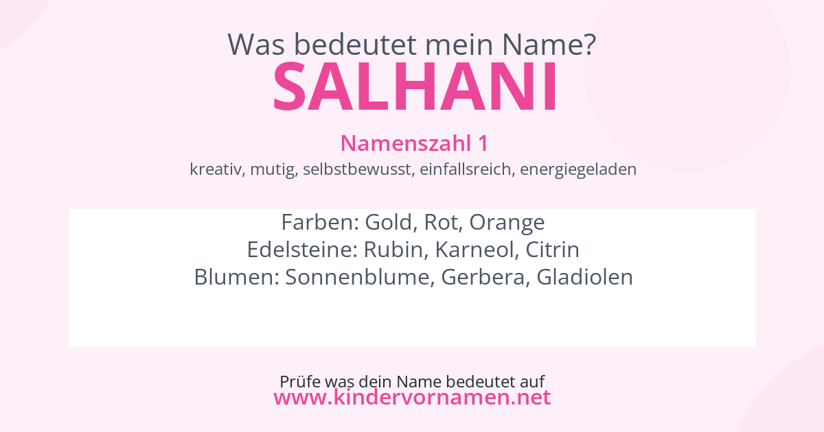 Was bedeutet der Name Salhani?